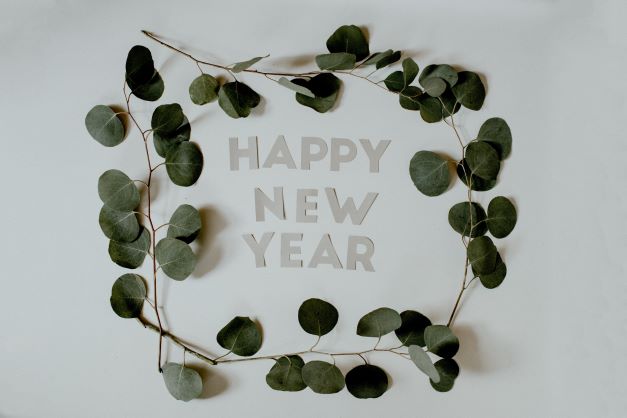 leaves around happy new year. online counseling, counseling for anxiety, grief counseling, trauma therapy, virtual EMDR therapy in North Carolina