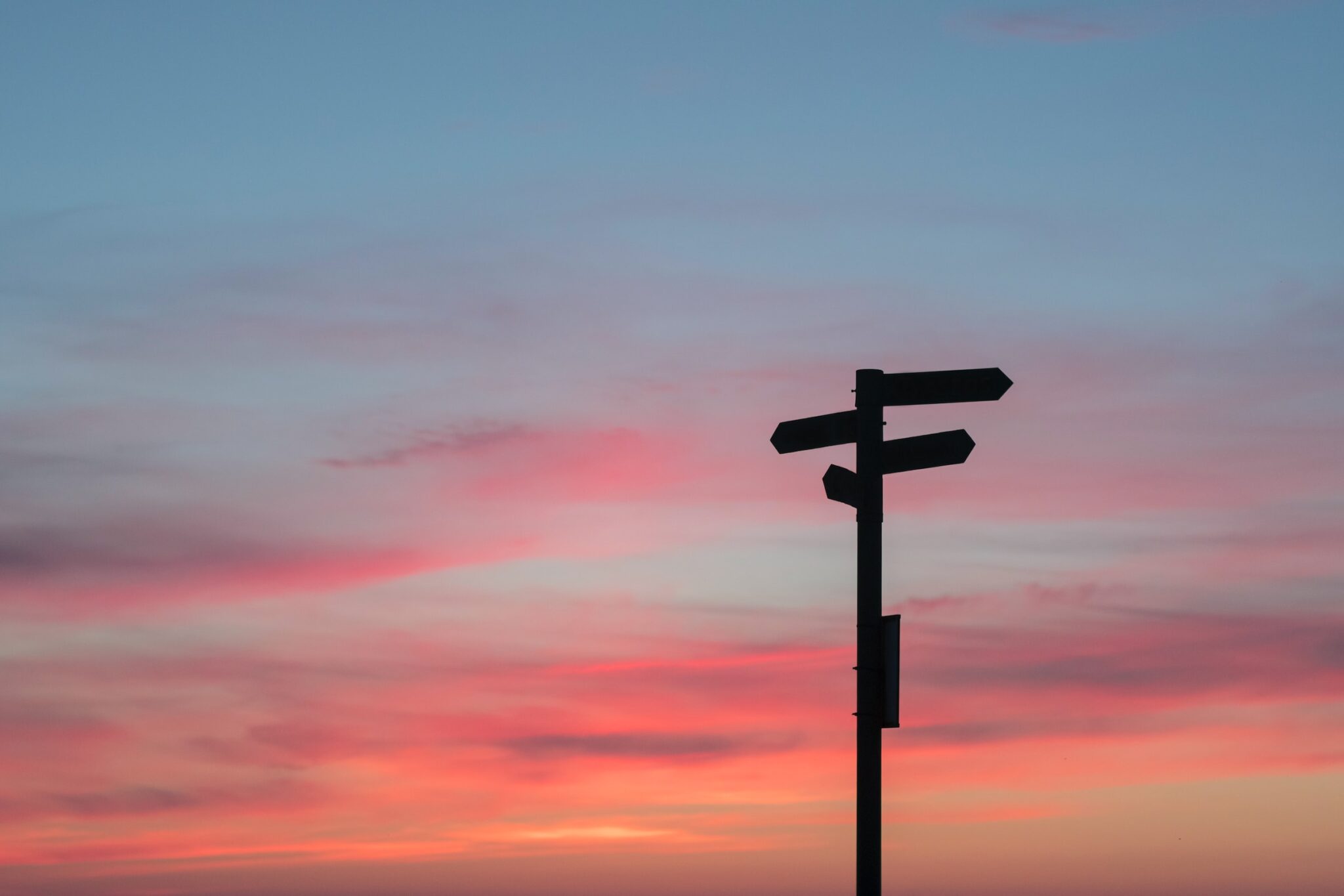 Street sign at sunset. Mental health appointment. NC Trauma Therapy. Trauma recovery.