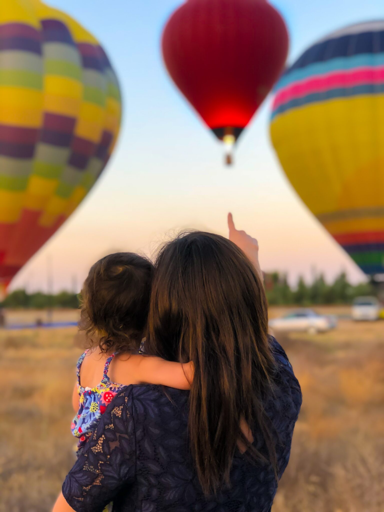 mother and child looking at hot air balloons cary nc. Counselor accepting new patients near me in Cary North Carolina.